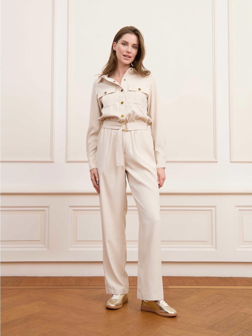 LOFTY MANNER NWT ECRU JUMPSUIT SMALL